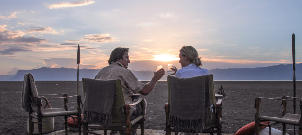 Sundowners for Honeymoon in Africa
